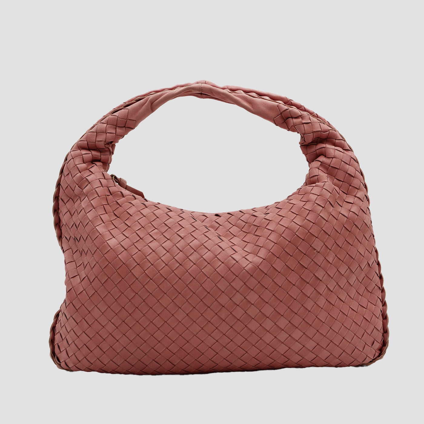 BOTTEGA VENETA Peach Intrecciato Shoulder Hobo - Chic Chicago Woven Tote Bag by Sarah Chofakian