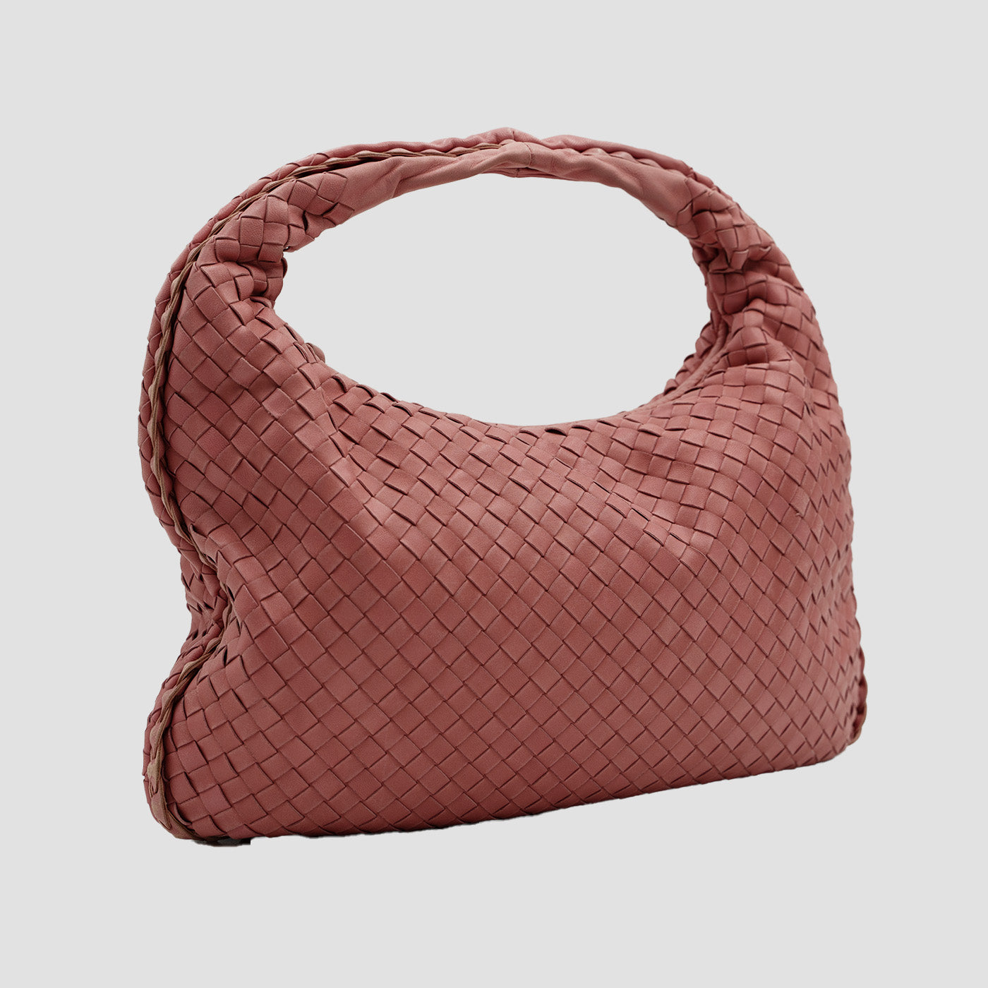 BOTTEGA VENETA Peach Intrecciato Shoulder Hobo - Chic Chicago Woven Tote Bag by Sarah Chofakian
