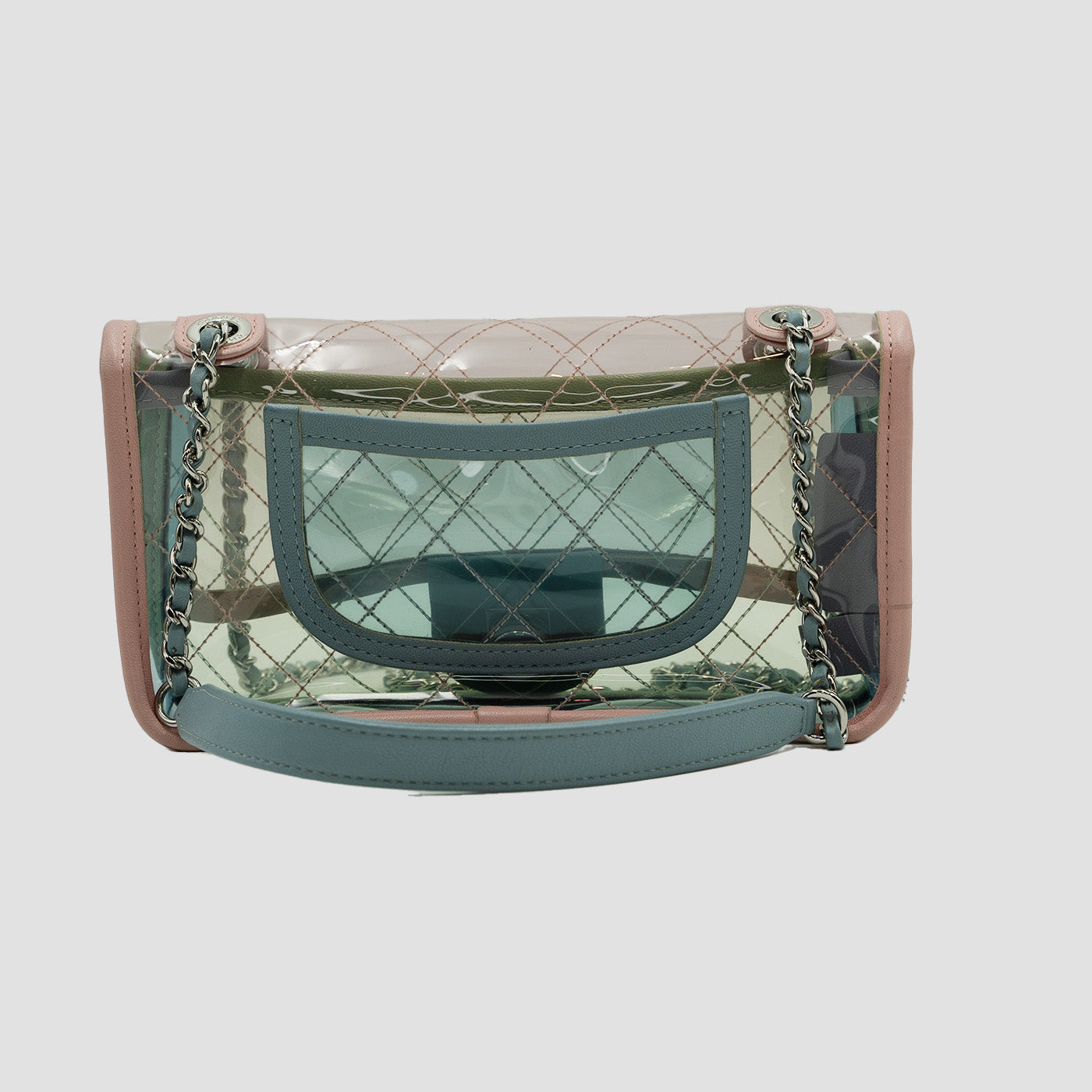 CHANEL COCO Splash Flap - Quilted Mini Bag in Blue and Green | 2018 Spring/Summer Collection