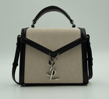 YSL Cassandra Small Shoulder/Satchel Bag: Refined Neutrals in Elegant Design"