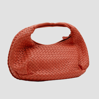 BOTTEGA VENETA Nappa Intrecciato Large Veneta Hobo in Pompei: BOT Shoulder Hobo Intrecciato Salmon