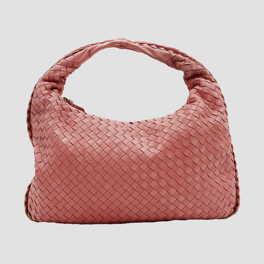 BOTTEGA VENETA Peach Intrecciato Shoulder Hobo - Chic Chicago Woven Tote Bag by Sarah Chofakian